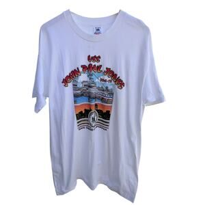USS John Paul Jones DDG 53 San Diego California T Shirt Mens XL White USA Made